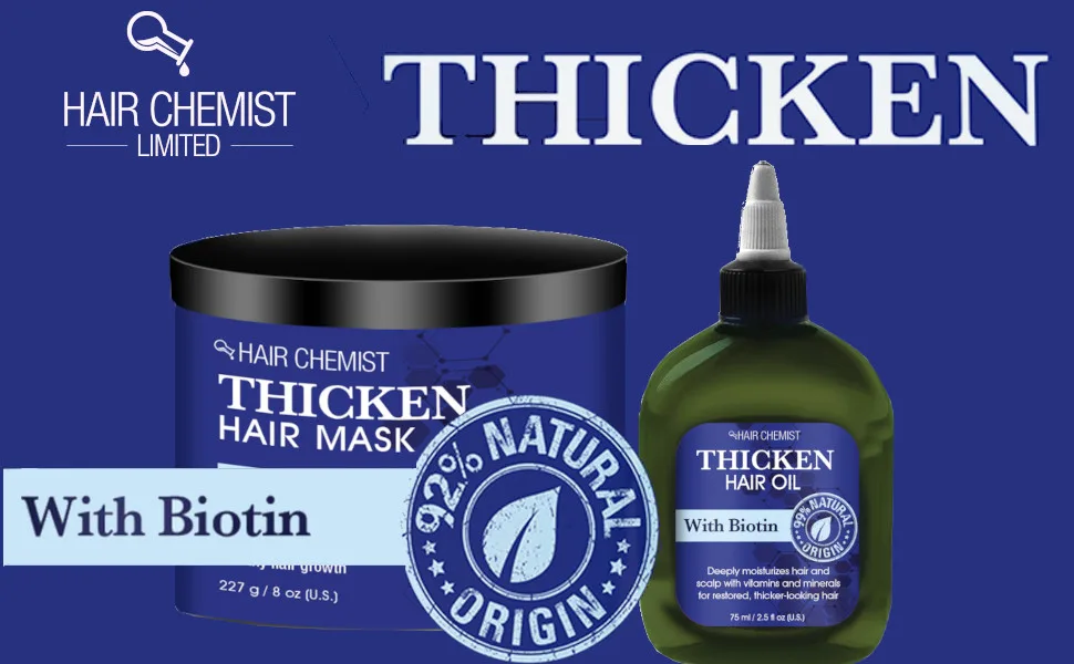 Hair Chemist Solutions Thicken Hair Oil with Biotin 2.5 oz - Thicken