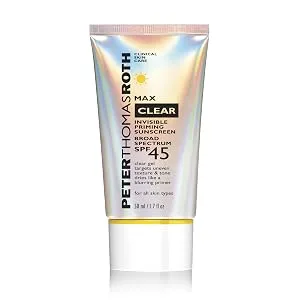 Peter Thomas Roth | Max Clear Invisible Priming Sunscreen Broad Spectrum SPF 45 | Makeup Primer with SPF  Water-Resistant Sunscreen Gel with Silky Finish  1.7 fl. oz. - Peter Thomas Roth, Max Clear Invisible Priming Sunscreen Broad Spectrum SPF 45