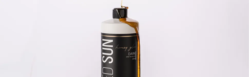 Naked Sun Honey Glow Dark Bronze Spray Tan Solution - 32 oz Airbrush Sunless Self Tanning Spray - dark liter
