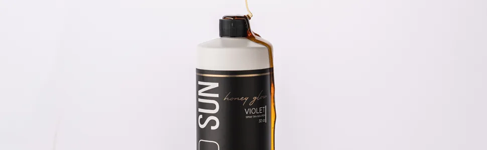 Naked Sun Honey Glow Violet Spray Tan Solution - 32 oz Airbrush Sunless Self Tanning Spray - viotlet venetian