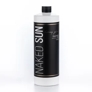 Naked Sun Spray Tan Solution - Honey Glow Violet Rapid Develop 1 Hour Express - 32 oz Airbrush Sunless Self Tanning Spray Mist - rapid liter
