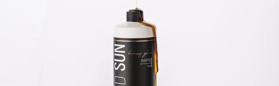 Naked Sun Spray Tan Solution - Honey Glow Violet Rapid Develop 1 Hour Express - 32 oz Airbrush Sunless Self Tanning Spray Mist - rapid liter