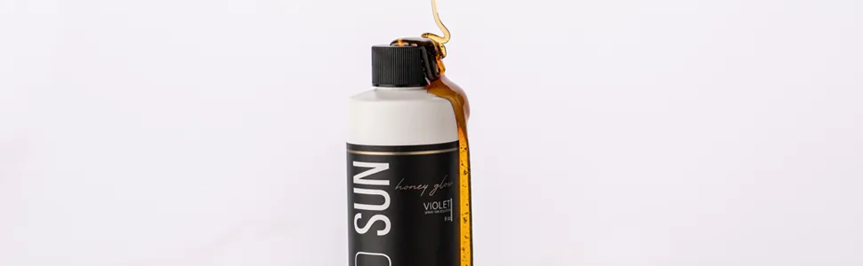 Naked Sun Honey Glow Violet Spray Tan Solution - 8 oz Airbrush Sunless Self Tan Spray - naked sun