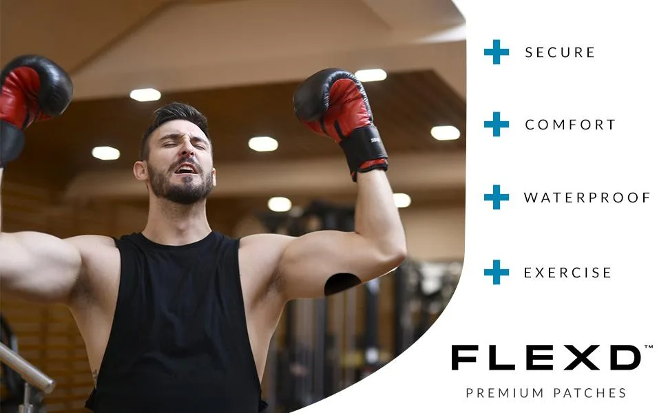 Flexd - Freestyle Waterproof Sensor Covers for Libre 2 & 3 - (30 Pcs) - Libre 3 Sensor Covers - CGM Adhesive Patches - Without Adhesive in The Center - (Round - Black) - libre 3 sensor covers