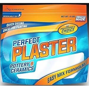 Perfect Plaster Pottery & Ceramic Casting Material - 8 Pound 8Lb 1 Unit - Perfect Craft Perfect Plaster by Skullduggery for making Strong, Durable Plaster Casts