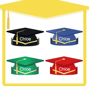 40 Pieces Paper Graduation Crown for Kids  Adjustable Paper Hats Blue - product information 4