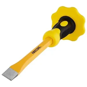 Firecore FS305F Masonry Chisel with Hand Guard  12 inches Heavy Duty Flat Chisel with Hand Protection  Concrete Mortar Stone Breaker Chisel for Demolishing Carving Splitting Breaking Cutting - Firecore FS305P Masonry Chisel with Hand Guard
