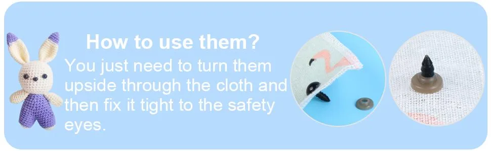 120PCS Plastic Safety Crochet Eyes Bulk with 120PCS Washers for Crochet Crafts (0.48Inch/12mm) - Safety Eyes