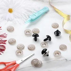 120PCS Plastic Safety Crochet Eyes Bulk with 120PCS Washers for Crochet Crafts (0.48Inch/12mm) - Safety Eyes