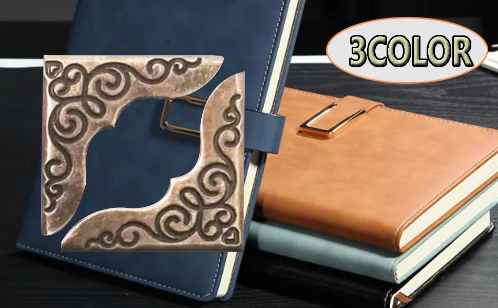 Book Corner Protector Metal Corner Cover for Scrapbook Album Menu Folder Include 50PCS Gold  50PCS Silver and 50PCS Bronze (150PCS) - zhutu