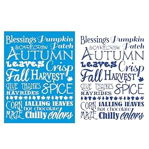 Alinacutle Silkscreen Stencil Reusable Self-Adhesive Silk Screen Printing  for Printing on Wood/Fabric/Paper  Home Decoration  8.5 x 11 (Vine Background) - Alinacutle Silkscreen stencils - Autumn