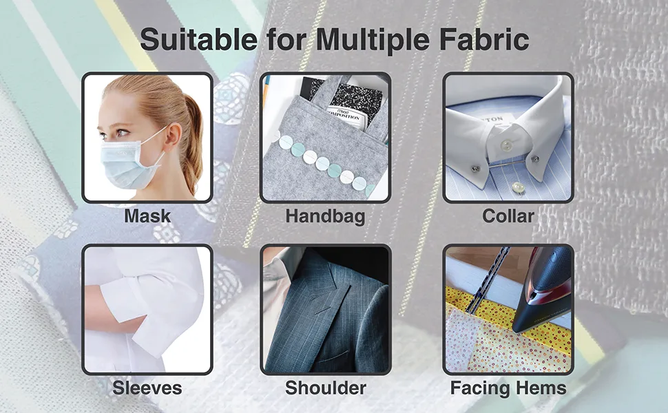 MAROBEE Medium Weight Iron On Fusible Interfacing for Sewing Projects  (40 Inch x 3 Yard) White Non-Woven - Uses of Fusible Interfacing