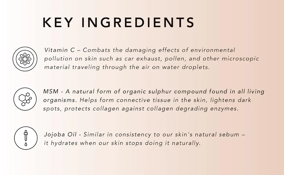 Eight Saints Cloud Whip Vitamin C Face Moisturizer  Natural Organic Anti-Aging Day Cream  Reduces Fine Lines  2 oz - key ingredients