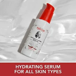 THAYERS Rose Petal Radiance Boosting Serum with Hyaluronic Acid and Vitamin C  2 Ounces - Thayers Radiance Boosting Line