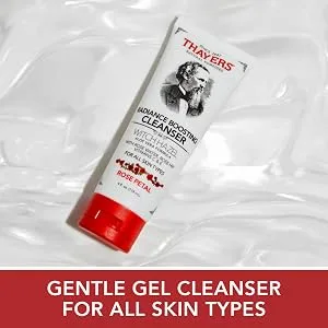 THAYERS Rose Petal Radiance Boosting Cleanser with Vitamin C and Vitamin E  4 Ounces - Thayers Radiance Boosting Line