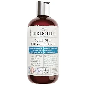 CURLSMITH - Clarifying Wash Day Bundle  Including Pre-Biotic Primer  Wash & Scrub Detox Pro-Biotic & Post-Biotic Calming Conditioner - Curlsmith super slip pre-wash primer for curly hair