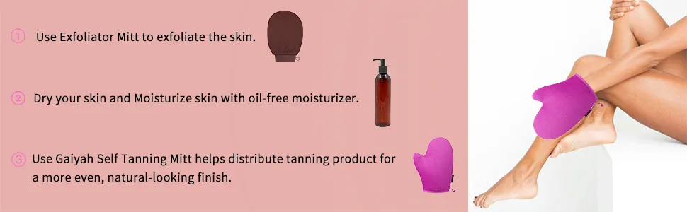 GAIYAH Self Tanning Mitt Applicator - Self Tanning Mitten Self Tanner Mitt Applicator Self Tanning Glove for Self Tan Mitt Applicator Sunless Tanning Mitts Tan Mitten for Tanning Lotion  Mousse  Spray - self tanning mitt