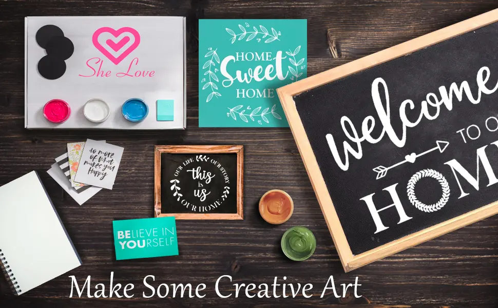 She Love Silk Screen Stencils  Self-Adhesive Mesh Transfers  DIY Reusable Adhesive Stencils for Painting on Wood Chalkboard  Fabric (This is us) - Screen Printing Stencils