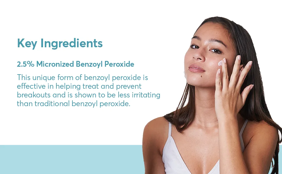 MDacne - Acne Treatment- Benzoyl Peroxide Cream 2.5% - Unclogs Pores  Reduces Blemishes & Enhanced with - Plant-Based Ingredients for Sensitive Skin - Bacne Medicine Severe Differin Unblemish Salicylic