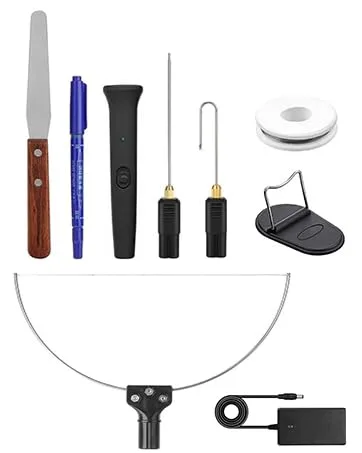 4 in 1 Foam Cutter Set With Digital Voltage Controller  GOCHANGE Electric Cutting Machine Pen Tools Kit  100-240V /18W Styrofoam Cutting Pen with Electronic Voltage Transformer Adaptor FMC-05 - product information 5