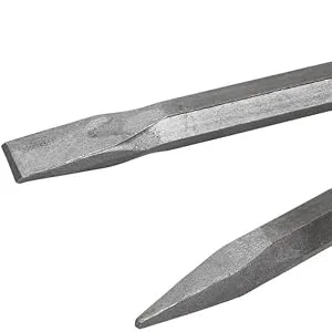 XtremepowerUS 2-Pieces Point and Flat Concrete Chisels for Electric Demolition Jack Hammer 5/8 Hex Shank 2pc Chisel Bit Set - product information 5