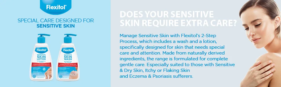Flexitol Sensitive Skin Lotion  250 ml  8.45 Oz - Special Care Designed For Sensitive Skin