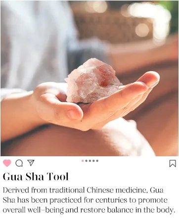 BAIMEI Gua Sha Facial Tool for Self Care  Massage Tool for Face and Body Treatment  Relieve Tensions and Reduce Puffiness - Rose Quartz - Gua Sha