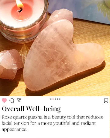 BAIMEI Gua Sha Facial Tool for Self Care  Massage Tool for Face and Body Treatment  Relieve Tensions and Reduce Puffiness - Rose Quartz - Gua Sha