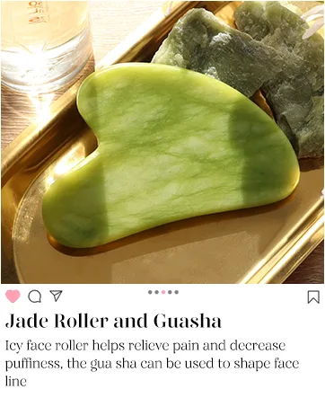 BAIMEI Gua Sha Facial Tool for Self Care  Massage Tool for Face and Body Treatment  Relieve Tensions and Reduce Puffiness - Rose Quartz - Gua Sha