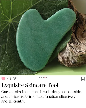 BAIMEI Gua Sha Facial Tool for Self Care  Massage Tool for Face and Body Treatment  Relieve Tensions and Reduce Puffiness - Rose Quartz - Gua Sha
