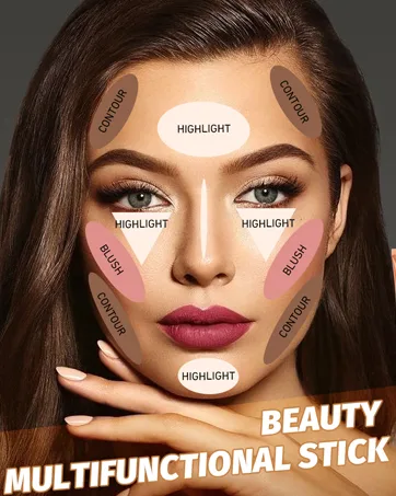 MEICOLY Blush Stick Set Natural Matte Cream Blush Brighten Effects Lightweight Waterproof Face Cheek Makeup 4 pcs - create a dimensional makeup
