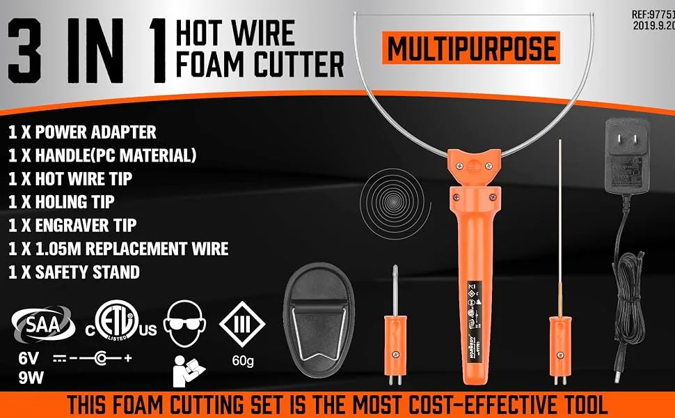 HORUSDY 3-IN-1 Hot Wire Foam Cutter  Foam Cutter Electric Cutting Machine Pen Tools Kit - product information 2