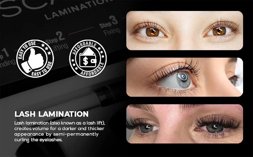 SCALPA Professional Lash Lift & Brow Lamination Complete Kit  Semi-Permanent Eyelash Perm for Lash Curling  Eyebrow Perm Kit for Full Brows - Amazon_EnhanceBrand_Content_05