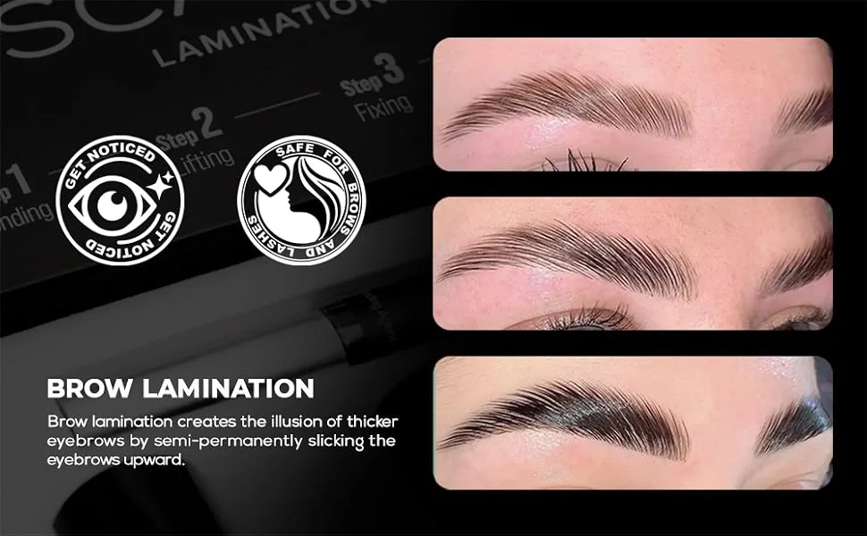 SCALPA Professional Lash Lift & Brow Lamination Complete Kit  Semi-Permanent Eyelash Perm for Lash Curling  Eyebrow Perm Kit for Full Brows - Amazon_EnhanceBrand_Content_06
