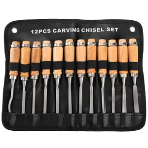 Dicunoy 12 PCS Wood Carving Tools  Gouges Woodworking Chisels  Full Size Wood Carving Knifes for Beginners  Hobbyists  Professionals  Artistic  Gifts for Him  Father's Day - Dicunoy 21PCS Wood Carving Tools, Gouges Woodworking Chisels
