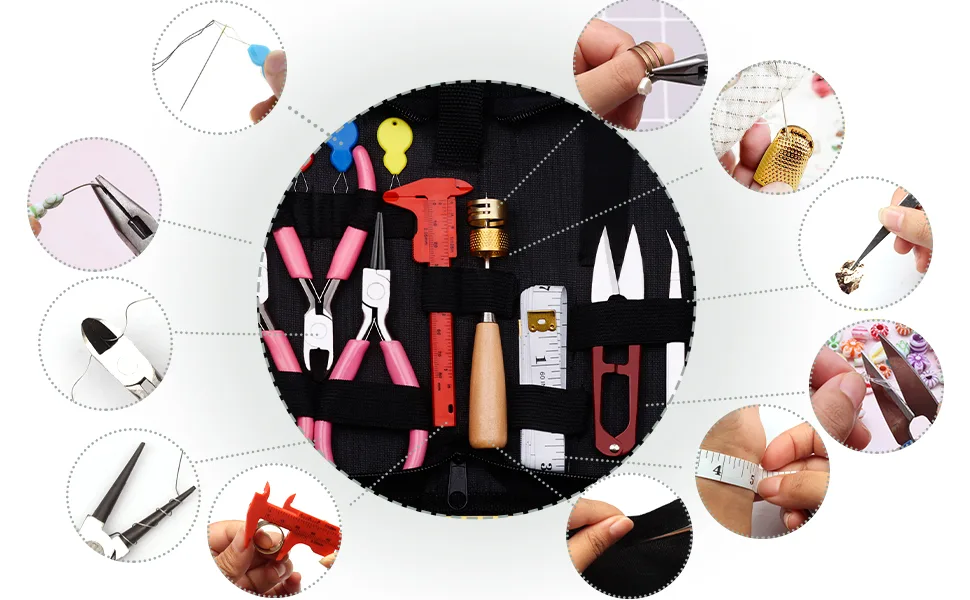 Yholin Jewelry Making Kits for Adults  Wire Wrapping Kit with Tools  Wire  Accessories for Making and Repair pink - Yholin