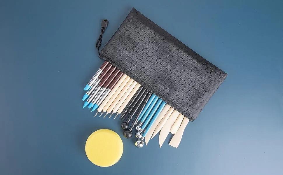 Clay Tools Kit  24 PCS Polymer Clay Tools  Ceramics Clay Sculpting Tools Kits  Air Dry Clay Tool Set for Adults  Kids  Pottery Craft  Baking  Carving  Drawing  Dotting  Molding  Modeling  Shaping - product information 2