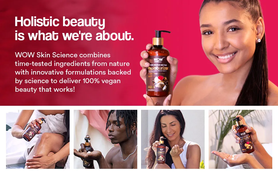 WOW Skin Science Skin Revive Nectar Moisturizing Lotion for All Skin Types  Dry  Oily  Flaky - 300 ml - Revive Nectar Moisturizing Lotion for All Skin Types