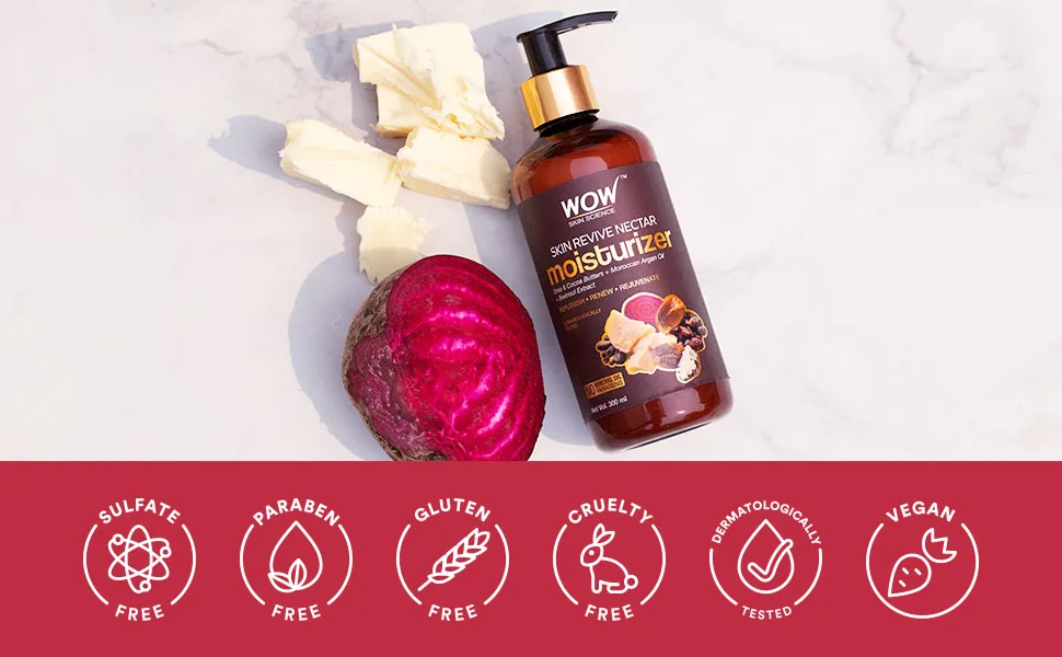 WOW Skin Science Skin Revive Nectar Moisturizing Lotion for All Skin Types  Dry  Oily  Flaky - 300 ml - Revive Nectar Moisturizing Lotion for All Skin Types