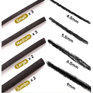 10pcs Vine Charcoal Sticks Willow Artist Soft Charcoal Pencil Sticks Drawing Art Set in Tin Box  4 Sizes Charcoal Drawing Chalks Art Medium for Sketching  Drawing  Shading - size