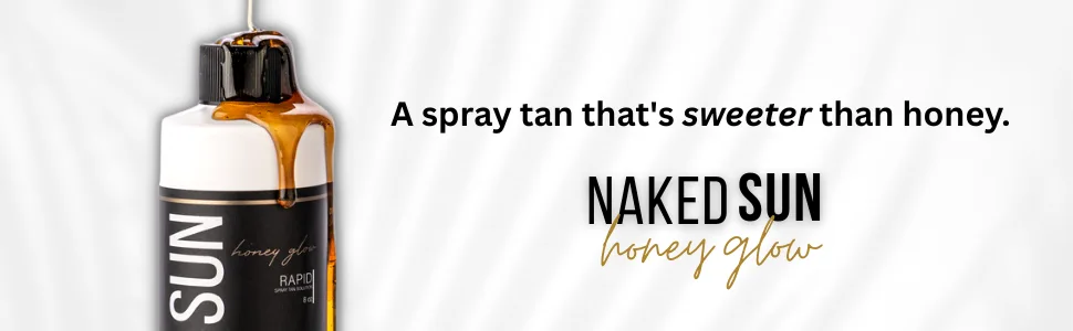Naked Sun Honey Glow Spray Tanning Solution Trio Bundle (3 Items): Dark Bronze  Violet and Rapid Express Airbrush Tan Mist - spray tan solution rapid