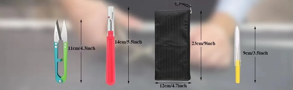 Seam Ripper  Sewing Stitch Ripper and Thread Remover Tool Kit  2Big+2Small Thread Cutter and 1 Thread Snips (Blue) - Sewing Seam Ripper and Thread Remover Tool Kit