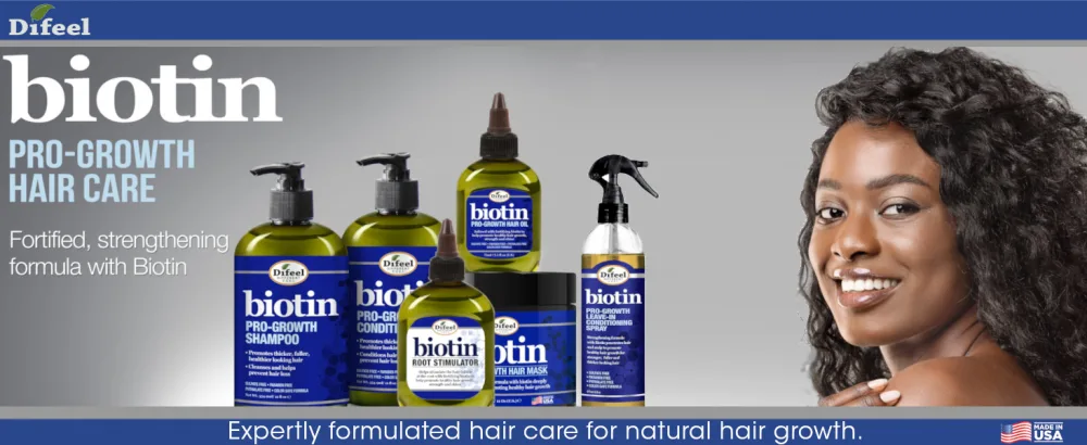 Difeel Biotin Root Stimulator 2.5 oz. - Follicle Stimulator for Hair Growth - BIOTIN-PREM-Aplus-Banner