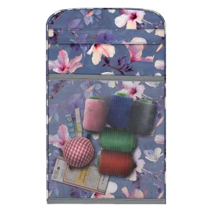 FINPAC Sewing Machine Dust Cover  Protective Cover with Side Handle and Sewing Essentials Pockets Compatible with Standard Singer  Brother and Janome Sewing Machines(Blooming Hibiscus) - sewing cover