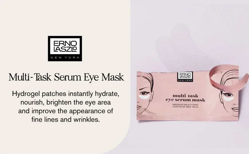 Erno Laszlo Multi-Task Serum Eye Mask | Hydrate & Nourish | Improve Fine Lines & Dark Circles | 6 Sets of Masks (0.15 Fl Oz each) - Multi-Task Serum Eye Mask
