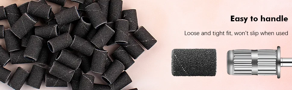 Rolybag Sanding Bands for Nail Drill Drill Sanding Band with Storage Box Include 100 Superfine Grinding Wheel Sand Bands and 2 Pieces Mandrel for Most Size 3/32 Nail Drill Machine 240 - drill bits for nails