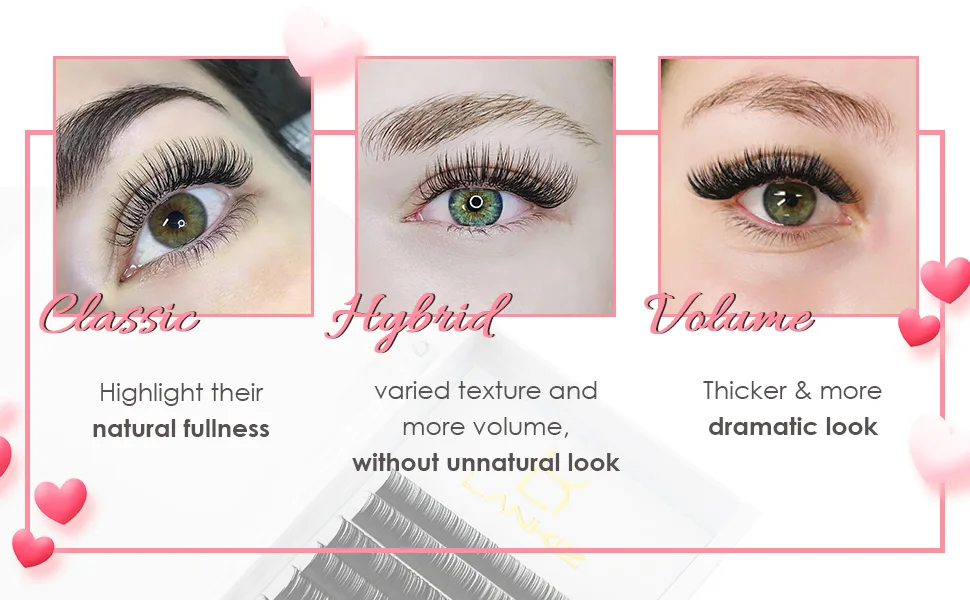 LANKIZ Eyelash Extensions Individual Lashes 0.15|0.2mm C|CC|D|DD Curl 15-20mm Volume Lash Extensions (15-20mm Classic 0.2mm  DD Curl) - lash extensions
