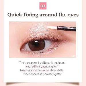 CORINGCO Eye Glitter Makeup Liquid Eyeshadow Sparkle | Shabam Shabam Romantic Glitter Shadow 01 Tears Light K beauty Makeup Shimmer 01Tears Light - 300_02