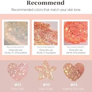 CORINGCO Eye Glitter Makeup Liquid Eyeshadow Sparkle | Shabam Shabam Romantic Glitter Shadow 01 Tears Light K beauty Makeup Shimmer 01Tears Light - 300_06