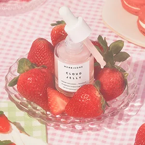 Herbivore Botanicals Cloud Jelly Plumping and Hydration Face Serum with Vegan Collagen - Clean  Natural Skincare  1 Fl Oz (30ml) - herbivore Cloud Jelly Pink Plumping Hydration Serum